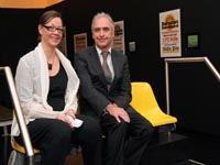 Kirsten Behnke und  Dr. Reinhold Lunow in der Sonderausstellung